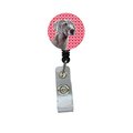 Teachers Aid Weimaraner Valentines Love and Hearts Retractable Badge Reel or ID Holder with Clip TE728667